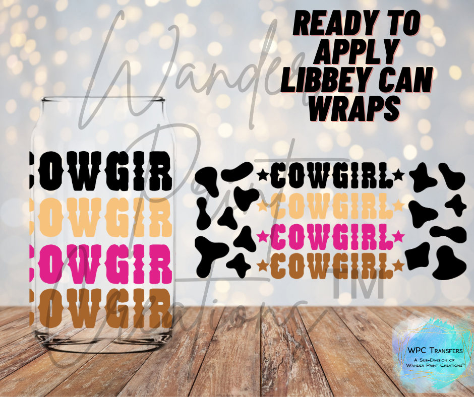 Cowgirl Cow Libbey Vinyl Wrap