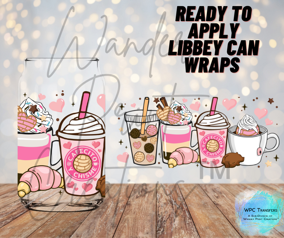 Cafecito Cups Libbey Vinyl Wrap