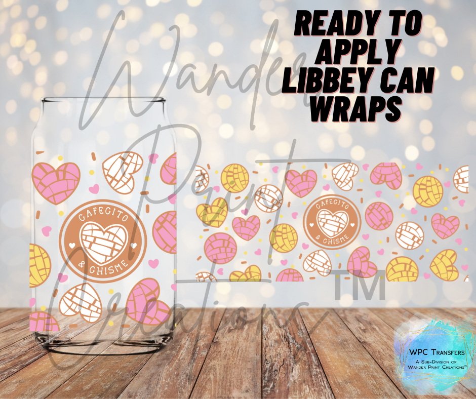 Cafecito y Chisme Libbey Vinyl Wrap