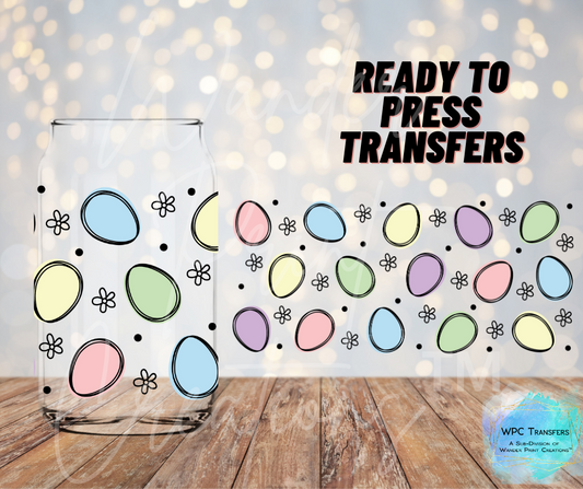 Pastel Easter Eggs Sublimation Transfer