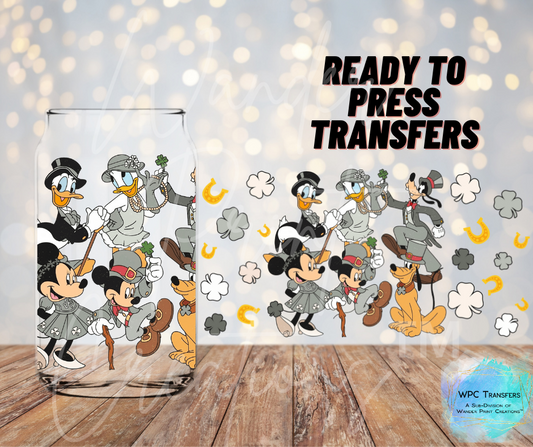 Grey Mouse Friends Sublimation Transfer