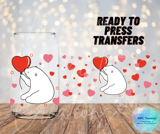 Valentine Bear Sublimation Transfer