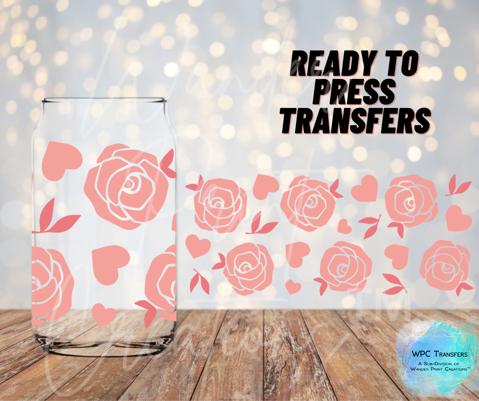 Hearts & Roses Sublimation Transfer