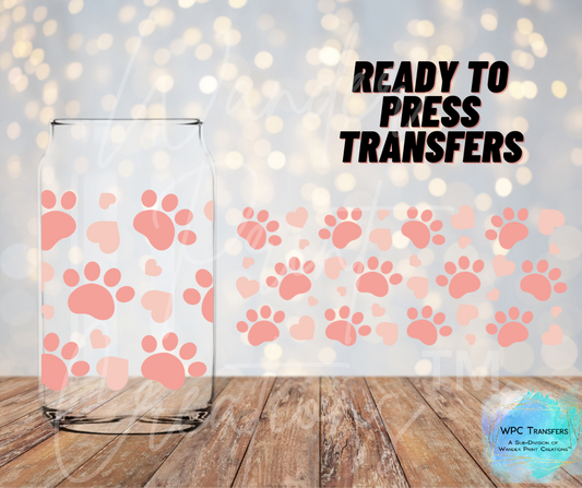 Paws & Hearts Sublimation Transfer