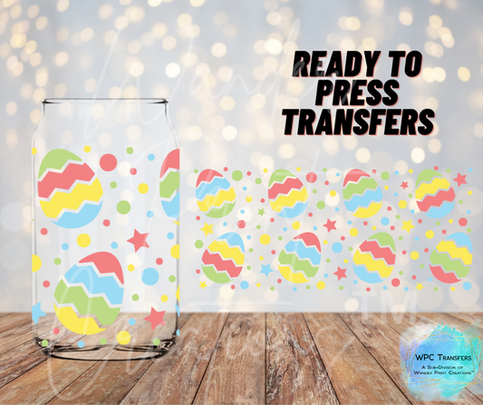 Colorful Easter Eggs Sublimation Transfer