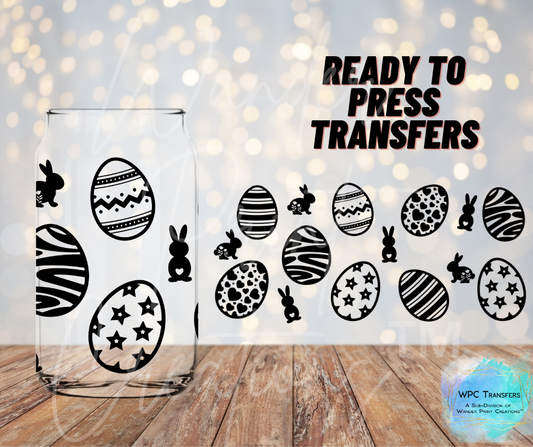 Black Easter Eggs Sublimation Transfer