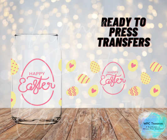 Pink & Yellow Easter Egg Sublimation Transfer