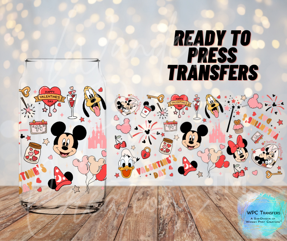 Mickey Friends Valentine Sublimation Transfer