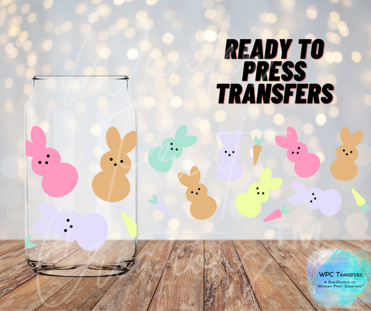 Marshmallow Bunny Sublimation Transfer