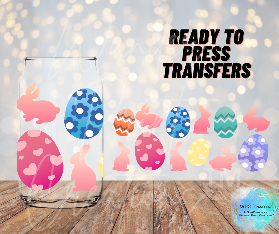 Colorful Easter Eggs Sublimation Transfer