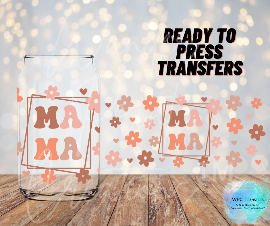 Mama Floral Sublimation Transfer