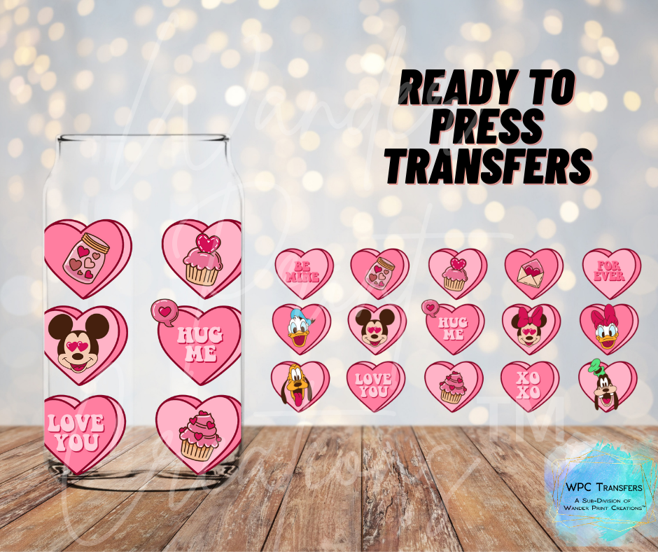 Mouse & Friends Valentines Sublimation Transfer