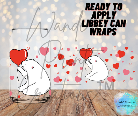 Valentine Bear Libbey Vinyl Wrap