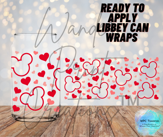 Mouse Valentines Libbey Vinyl Wrap