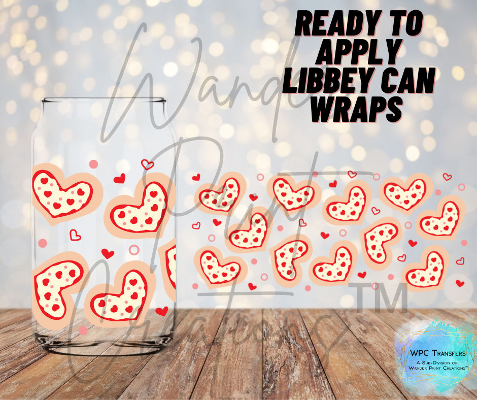 Pizza Hearts Libbey Vinyl Wrap