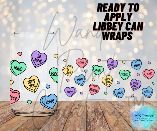 Candy Hearts Libbey Vinyl Wrap