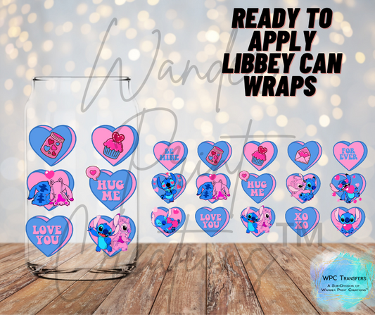 Valentines Stitch Libbey Vinyl Wrap