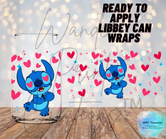 Valentines Stitch Libbey Vinyl Wrap