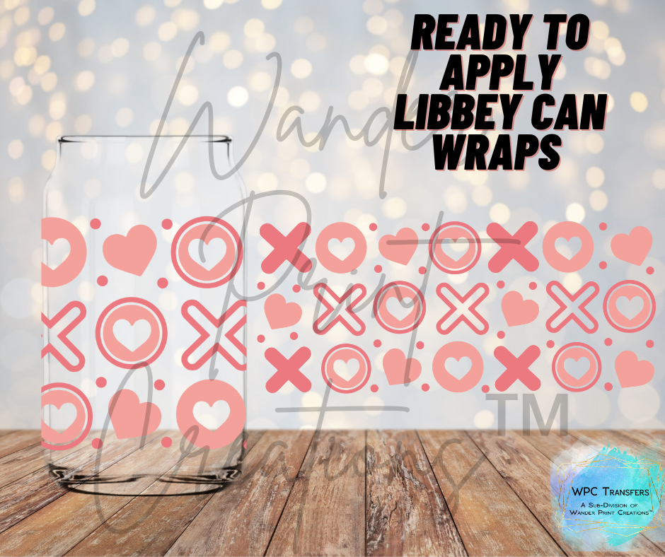 XOXO Valentines Libbey Vinyl Wrap