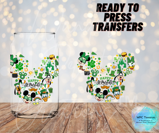 Mouse Friend St Patty Sublimation Transfer