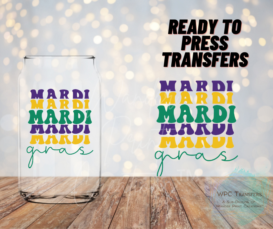 Mardi Gras Sublimation Transfer