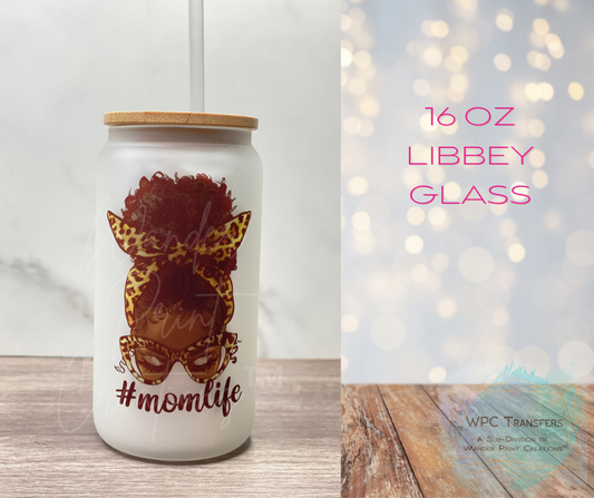 MOM LIFE 16oz Libbey Glass