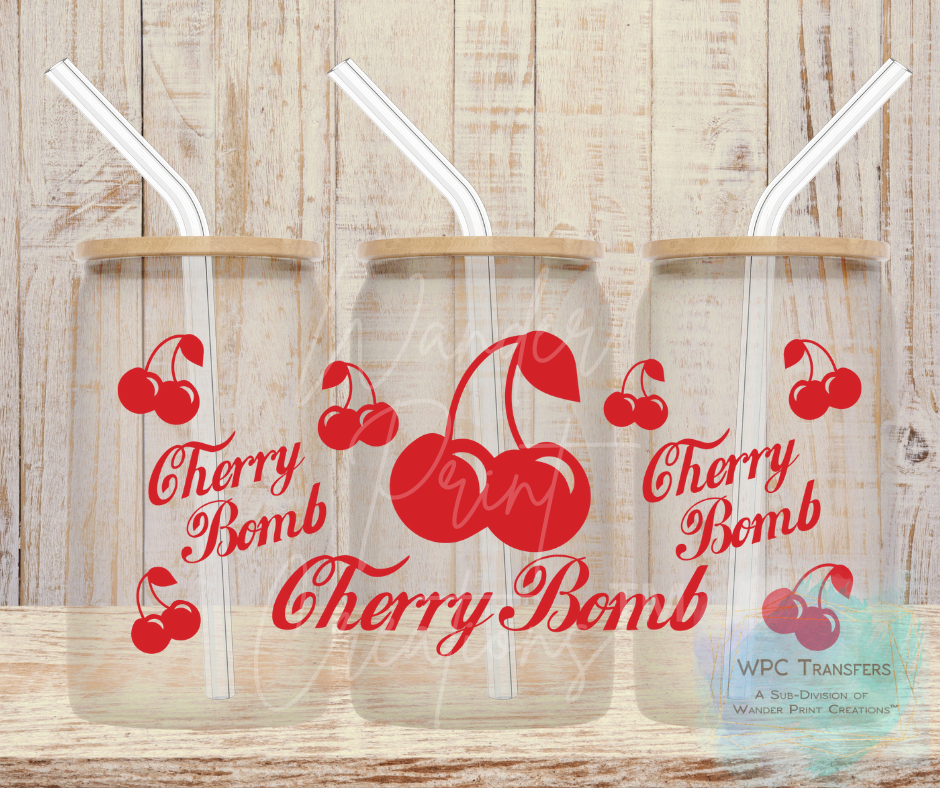 Cherry Bomb 16oz Glass Tumbler