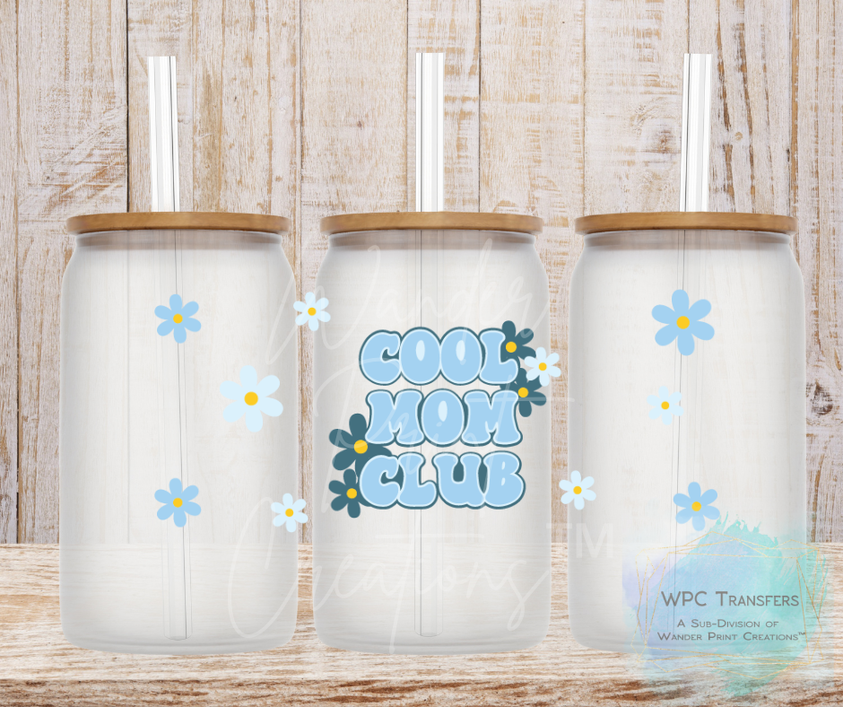 Cool Mom Club 16oz Libbey Glass Can