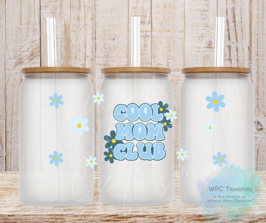 Cool Mom Club 16oz Libbey Glass Can