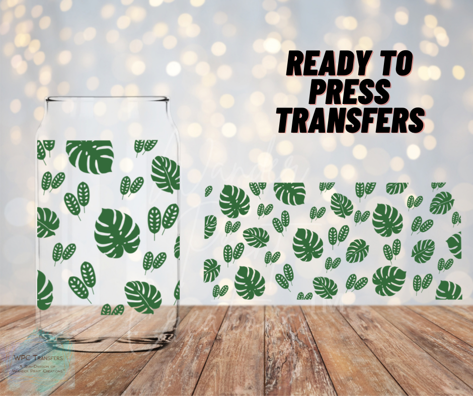 Monstera Leaf Sublimation Transfer