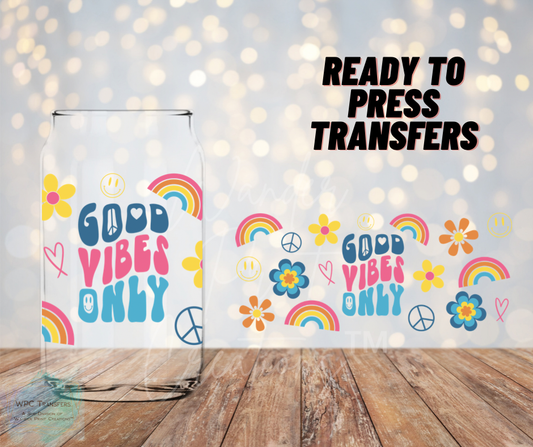 Retro Good Vibes Sublimation Transfer