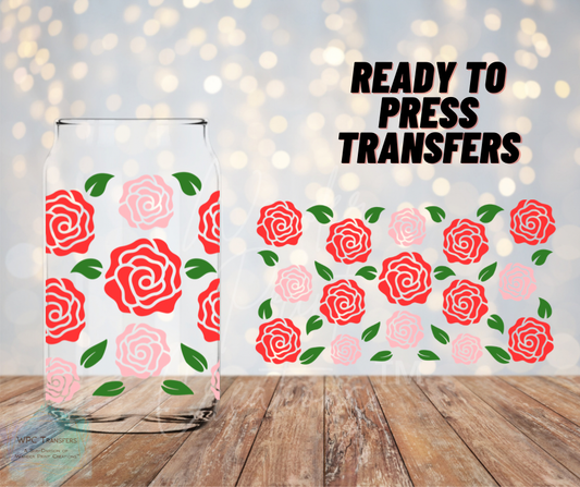 Pink & Red Roses Sublimation Transfer