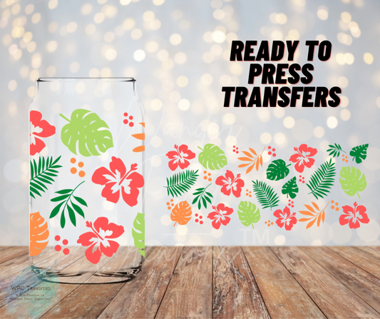 Tropical Leaves Sublimation Transfer